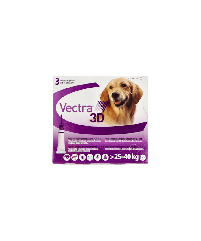 VECTRA PERROS 3D 25-40 KG 3 PIP CEVA – foto del producto cada vectra perros VECTRA PERROS 3D 25-40 KG 3 PIP CEVA – foto del producto cada vectra perros