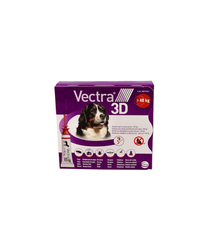 VECTRA PERROS 3D +40 KG 3 PIP CEVA – foto del producto cada vectra perros VECTRA PERROS 3D +40 KG 3 PIP CEVA – foto del producto cada vectra perros
