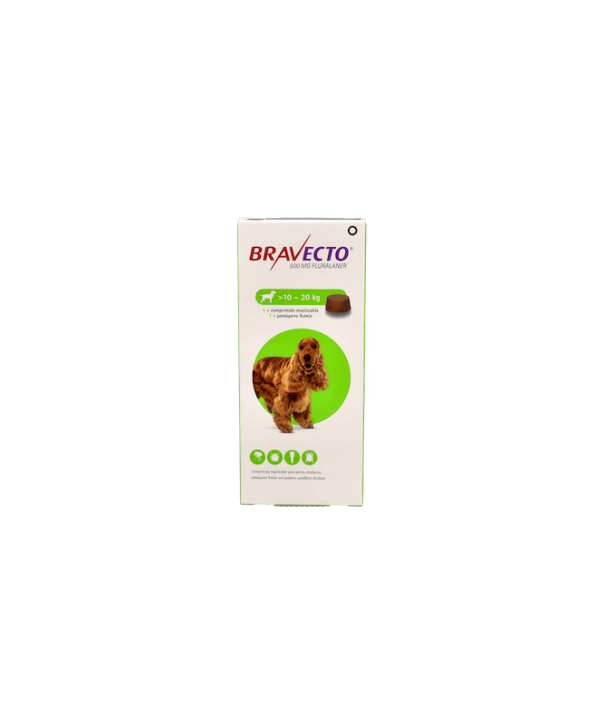 BRAVECTO PERROS 500MG 10-20 KG 1CP MSD – foto del producto cada bravecto perros BRAVECTO PERROS 500MG 10-20 KG 1CP MSD – foto del producto cada bravecto perros
