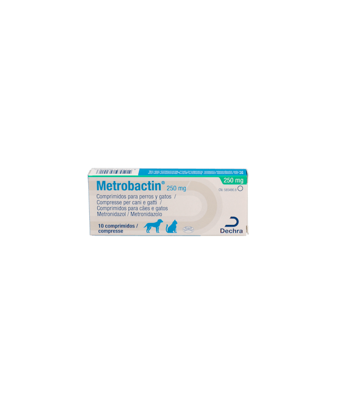 METROBACTIN 250 MG 10 COMP DECHRA – foto del producto cada metrobactin 250