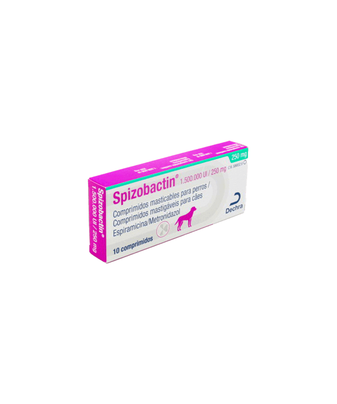 SPIZOBACTIN 1500000IU/250MG 10TAB DECHRA – foto del producto cada spizobactin 1500000iu