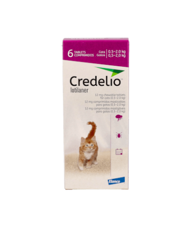 CREDELIO CAT PEQ 12MG 0.5-2Kg 6CP ELANCO – foto del producto cada credelio cat