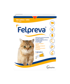 FELPREVA M GATO 2 PIP VETOQUINOL – foto del producto cada felpreva gato