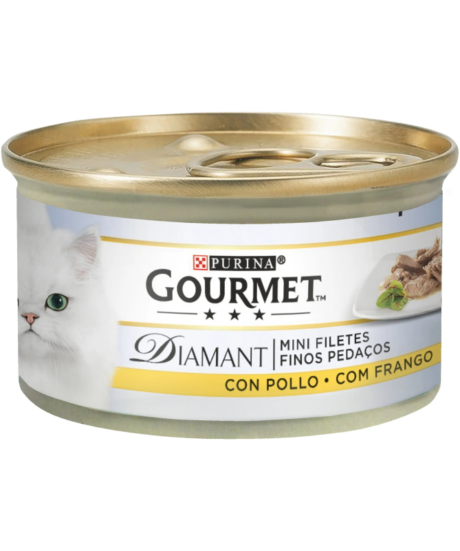 GOURMET DIAMANT FINAS LONCHAS CON POLLO 24X85 – foto del producto sulfato monohidratado pollo