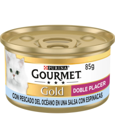 GOURMET GOLD DOBLE PLACER PESCADO ESPINAC 24X85GR – foto del producto sulfato bruta pescado