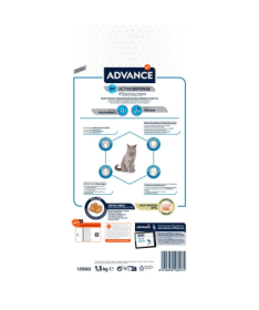 ADVANCE FELINE ADULT HAIRBALL PAVO 1 5KG – foto del producto proteínas vitamina sulfato