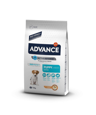 ADVANCE CANINE PUPPY PROTECT MINI POLLO 1 5KG – foto del producto vitamina sulfato proteínas