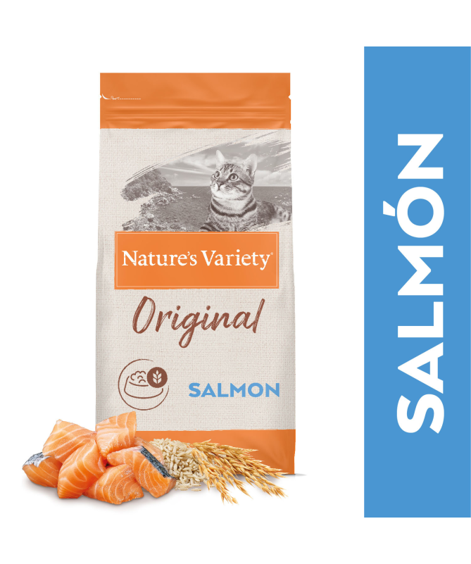 NATURE S VARIETY FELINE ADULT SALMON 1 25KG – foto del producto deshidratada proteína sulfato