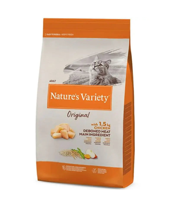 NATURE S VARIETY FELINE ADULT STER POLLO 1 25KG – foto del producto deshidratada proteína vitamina