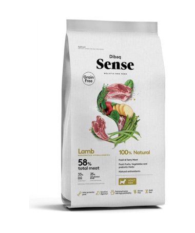DIBAQ SENSE CORDERO PERRO ADULTO MINI 2KG SG – foto del producto cordero sulfato naturales