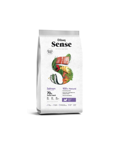 DIBAQ SENSE SALMON PERRO ADULTO MINI 2KG SG – foto del producto sulfato salmón naturales