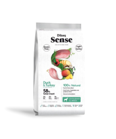DIBAQ SENSE PATO Y PAVO PERRO SENIOR LIGHT 12KG SG – foto del producto sulfato pollo naturales