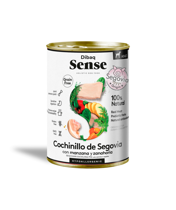 DIBAQ SENSE COCHINILLO PERRO ADULTO LATA 380G SG – foto del producto sulfato bruta vitamina
