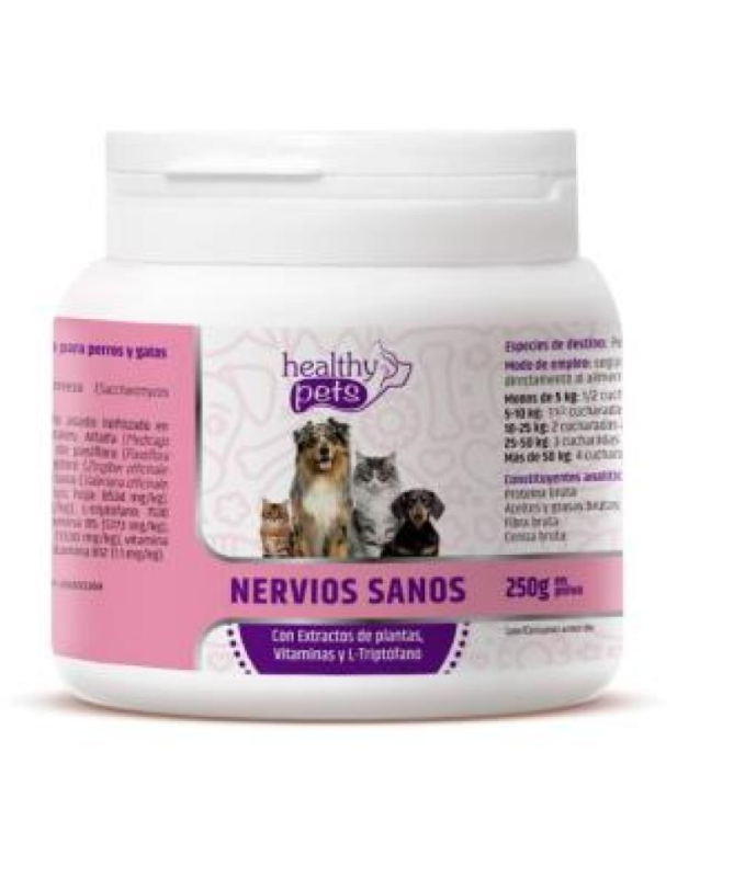 CALM COMPLEX NERVIOS SANOS PERROS Y GATOS 250 G VET – foto del producto vitamina aditivos 25100mg