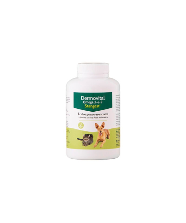 DERMOVITAL OMEGA 3 6 9 PERROS Y GATOS 300CAP – foto del producto ácido aceite cápsula