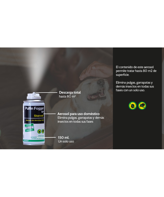 PULFIN FOGGER IGR INSECTICIDA 150ML – foto del producto pulfin fogger igr