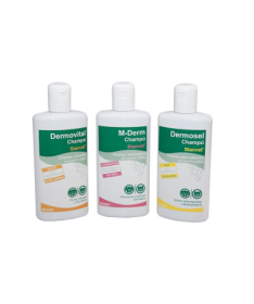 CHAMPU M DERM PERROS Y GATOS 250ML – foto del producto champu derm perros