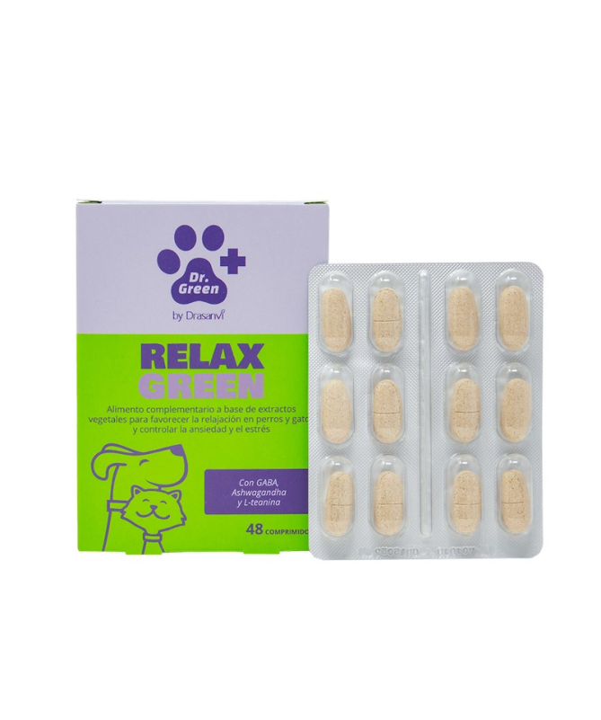 RELAXGREEN PERROS Y GATOS 48COMP – foto del producto extracto seco relaxgreen