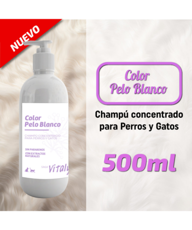 CHAMPU PELO BLANCO GATOS 250ML – foto del producto champu pelo blanco