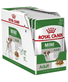 ROYAL CANINE ADULT MINI POUCH CAJA 12X85GR – foto del producto derivados grasas minerales